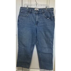 Abercrombie & Fitch Jeans Womens Size 32/14R The Straight Mid Rise Curve Love